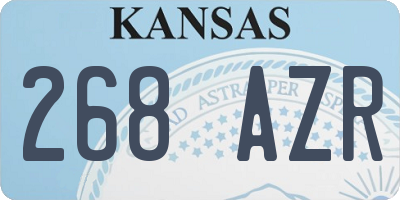 KS license plate 268AZR