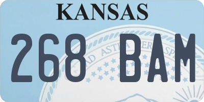 KS license plate 268BAM
