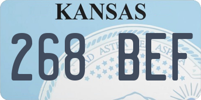 KS license plate 268BEF