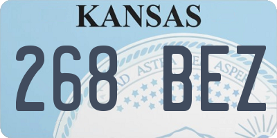 KS license plate 268BEZ