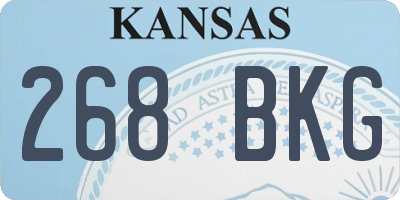 KS license plate 268BKG