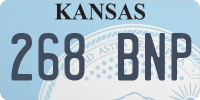 KS license plate 268BNP