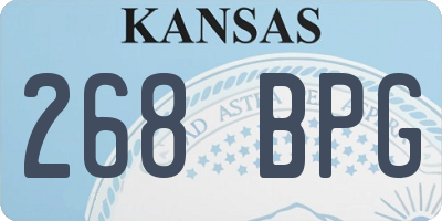 KS license plate 268BPG