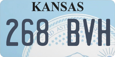 KS license plate 268BVH