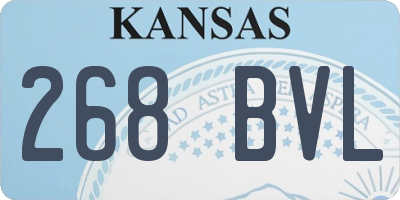 KS license plate 268BVL