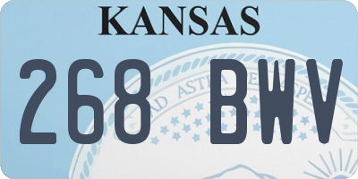 KS license plate 268BWV