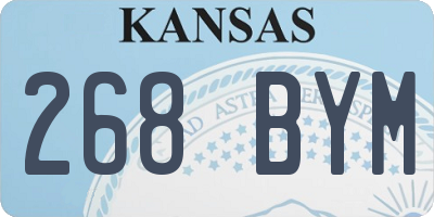 KS license plate 268BYM