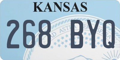KS license plate 268BYQ