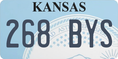 KS license plate 268BYS