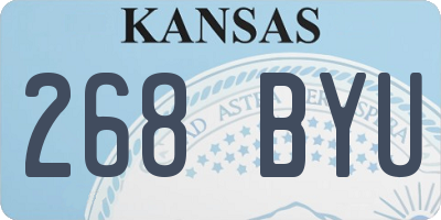 KS license plate 268BYU