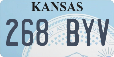 KS license plate 268BYV