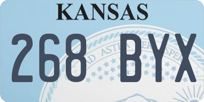 KS license plate 268BYX