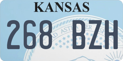 KS license plate 268BZH