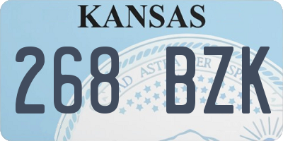 KS license plate 268BZK