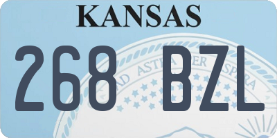 KS license plate 268BZL