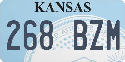 KS license plate 268BZM