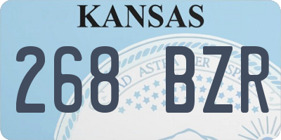 KS license plate 268BZR