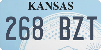 KS license plate 268BZT