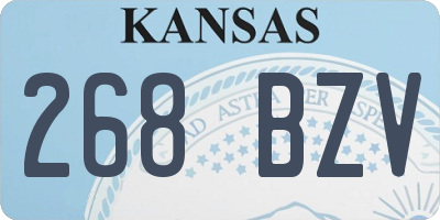 KS license plate 268BZV