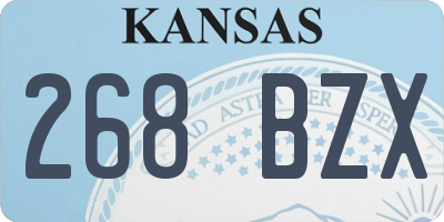 KS license plate 268BZX
