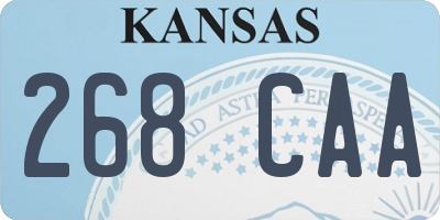 KS license plate 268CAA