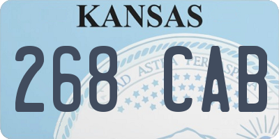 KS license plate 268CAB