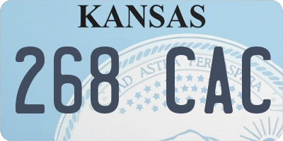 KS license plate 268CAC