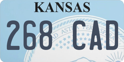 KS license plate 268CAD