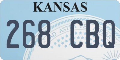 KS license plate 268CBQ