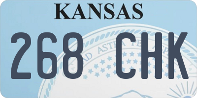 KS license plate 268CHK