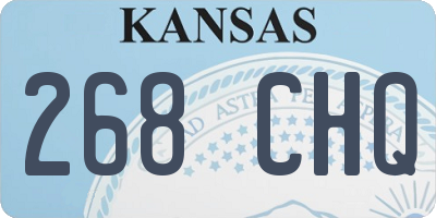 KS license plate 268CHQ