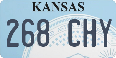 KS license plate 268CHY