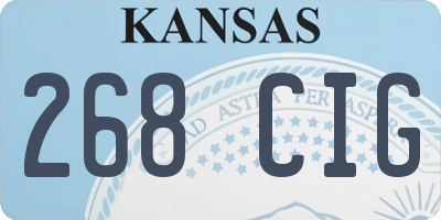 KS license plate 268CIG