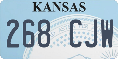 KS license plate 268CJW