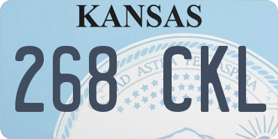KS license plate 268CKL