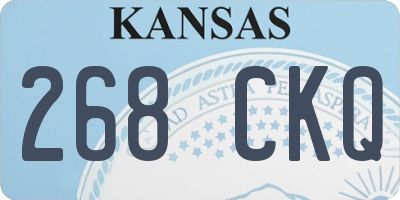 KS license plate 268CKQ