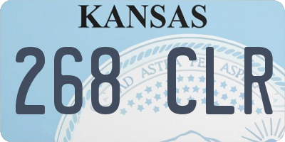 KS license plate 268CLR