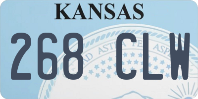 KS license plate 268CLW