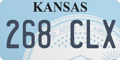 KS license plate 268CLX