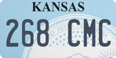 KS license plate 268CMC