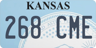 KS license plate 268CME