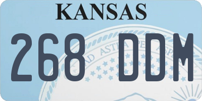 KS license plate 268DDM