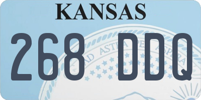 KS license plate 268DDQ