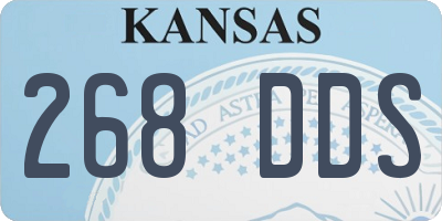 KS license plate 268DDS