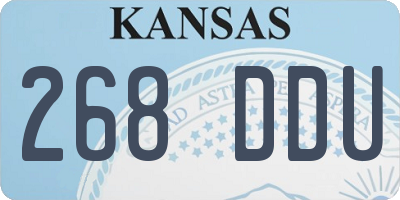KS license plate 268DDU