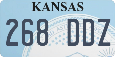 KS license plate 268DDZ