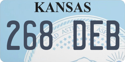 KS license plate 268DEB