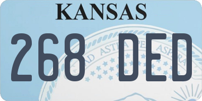 KS license plate 268DED