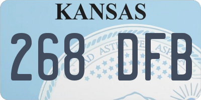 KS license plate 268DFB