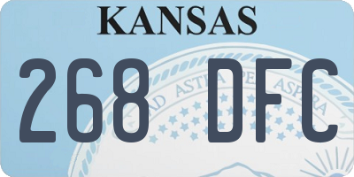 KS license plate 268DFC